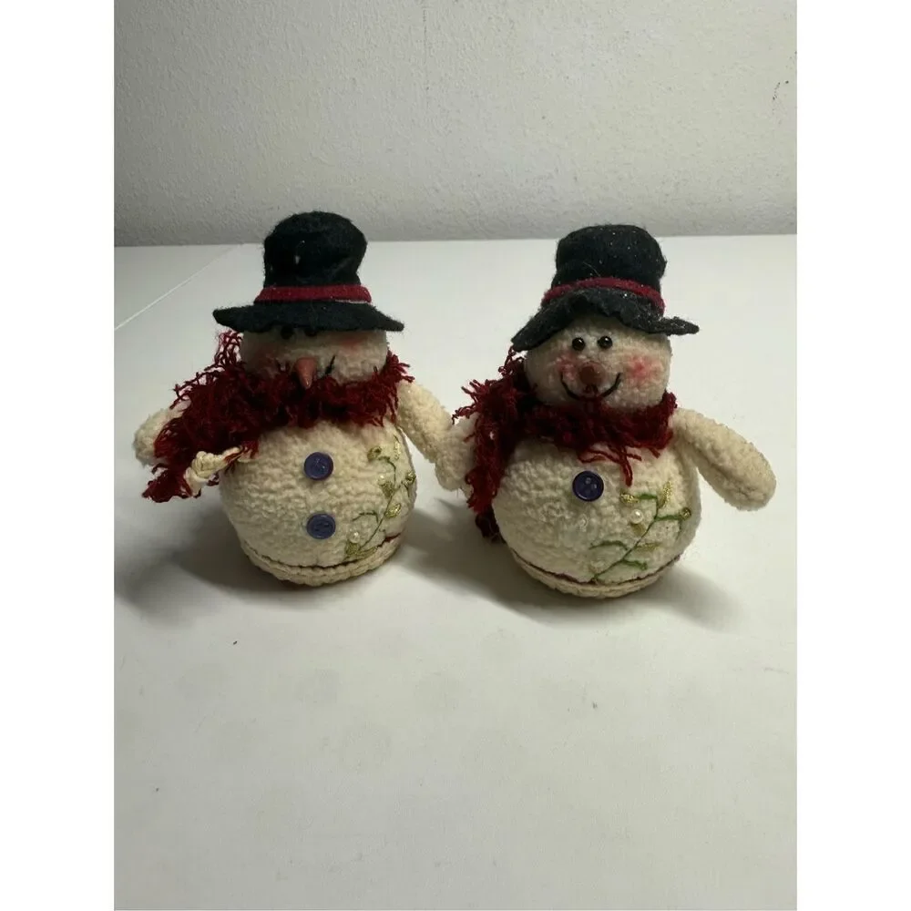 Set of 2 Vintage Dan Dee Snowmans Ornament 4